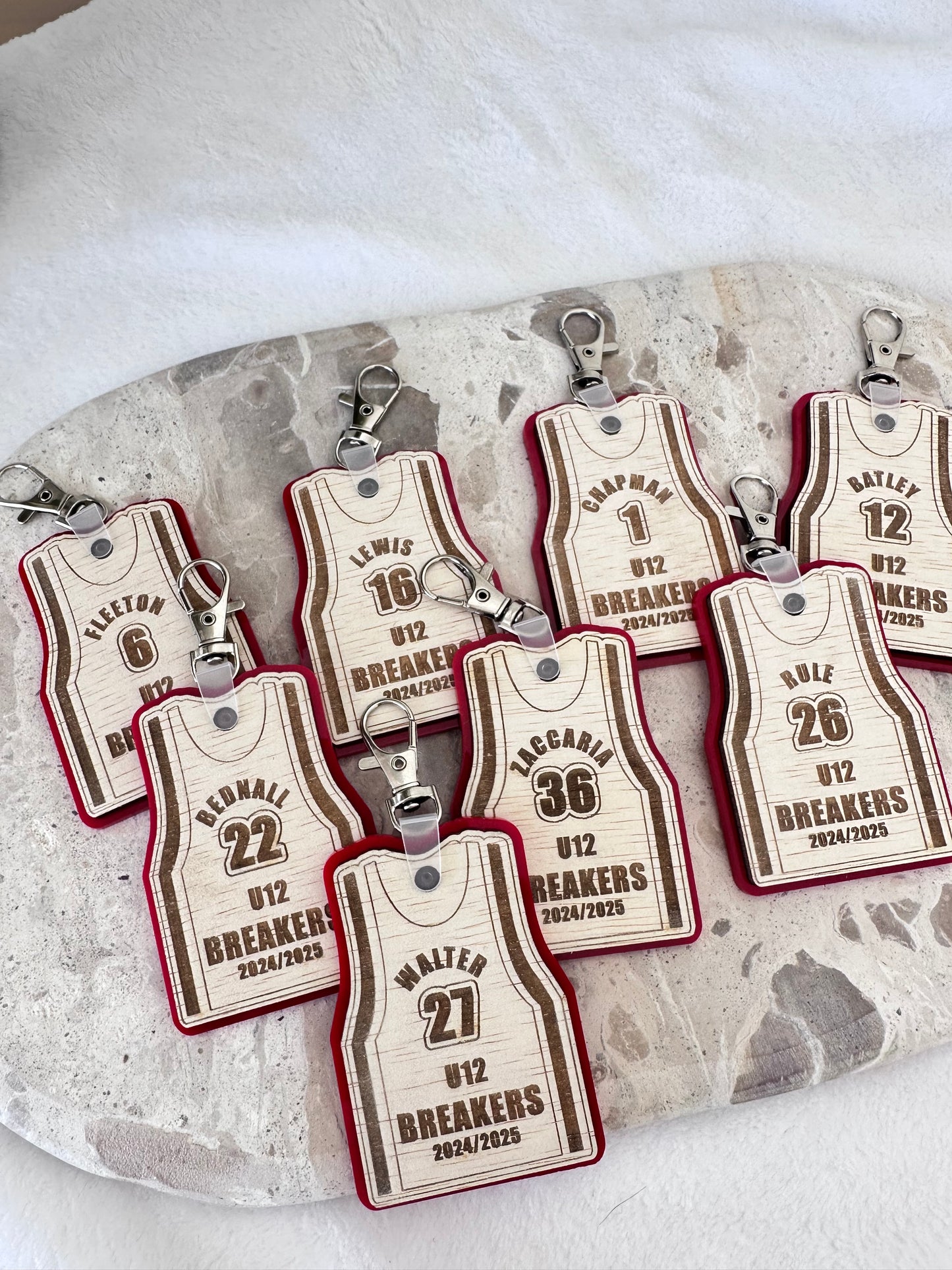 Basketball keyring/bag tags