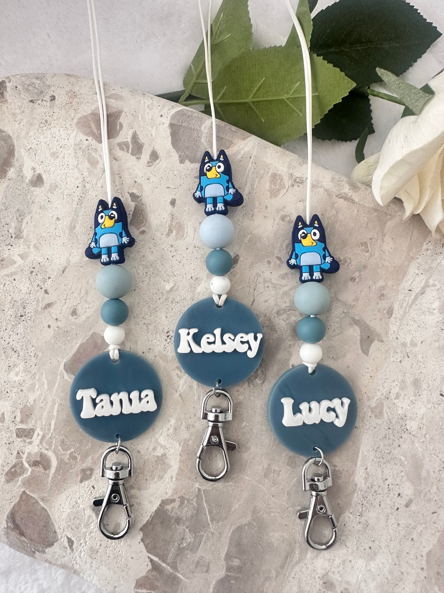 Bluey lanyard with name