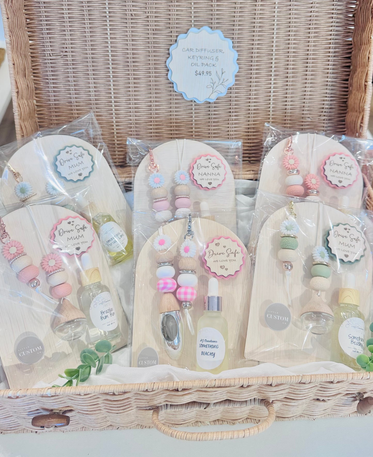 Diffuser, keyring oil set