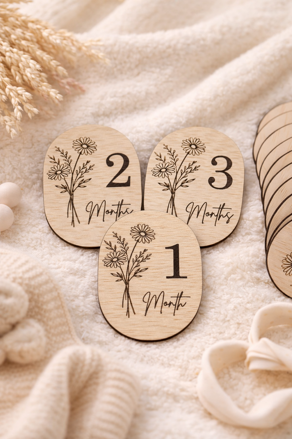 Baby Milestones Wooden Set