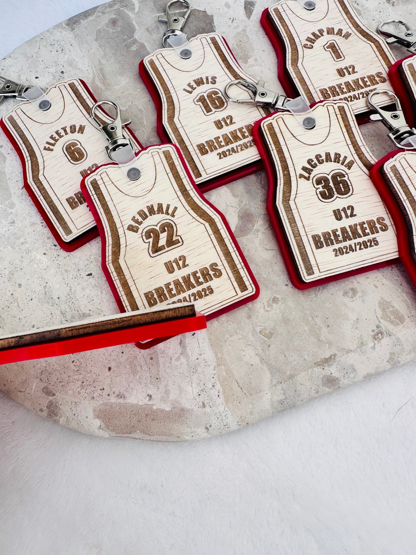Basketball keyring/bag tags