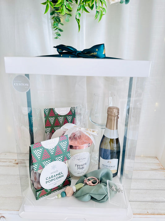 Green Christmas gift box