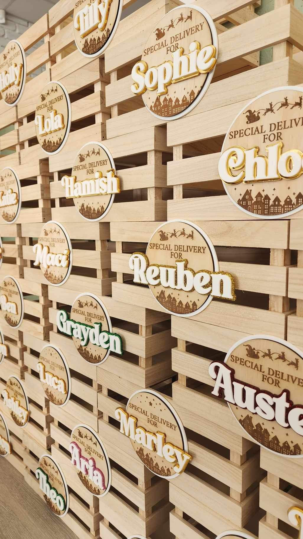 Personalised wooden crate