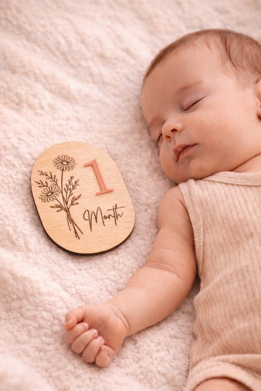 Baby Daisy Milestones Wooden and acrylic Set