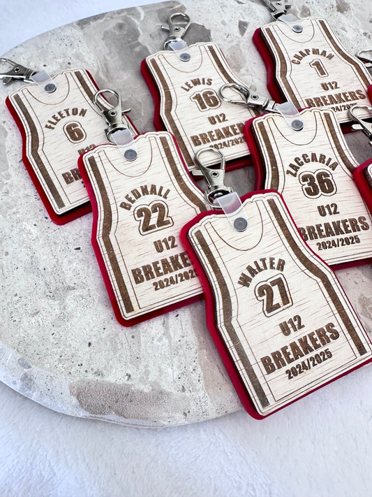 Basketball keyring/bag tags