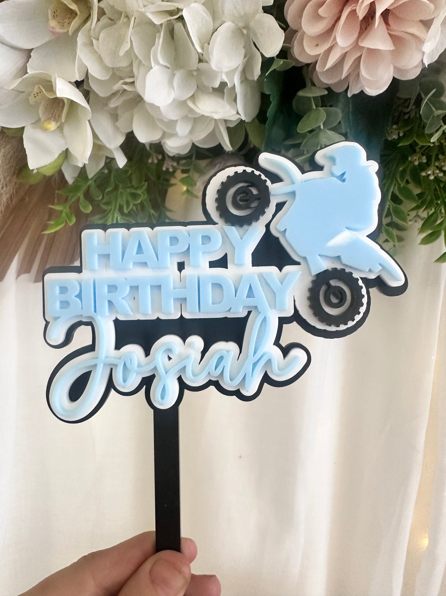 Motorbike cake topper