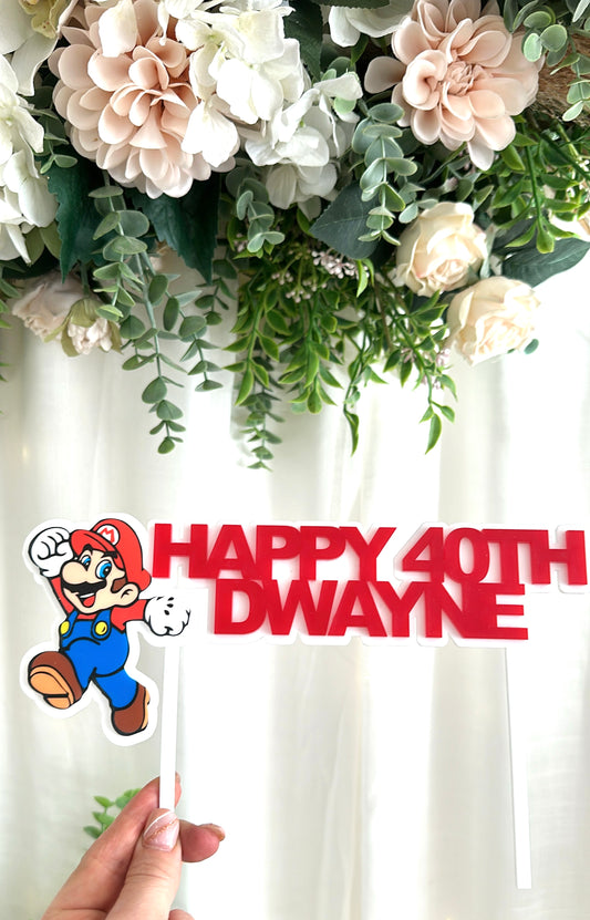 Mario cake topper