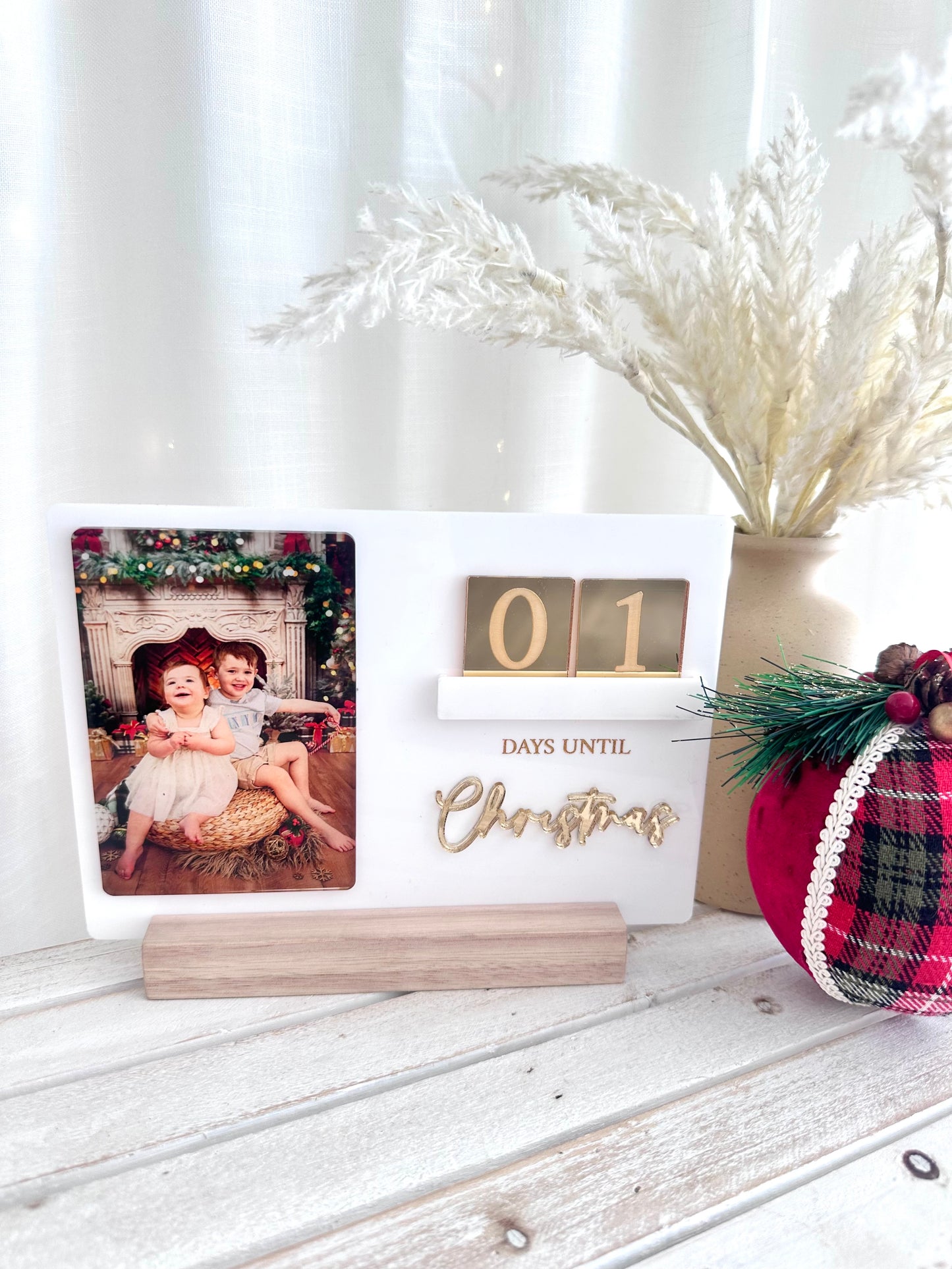 Days until Christmas photo plaque