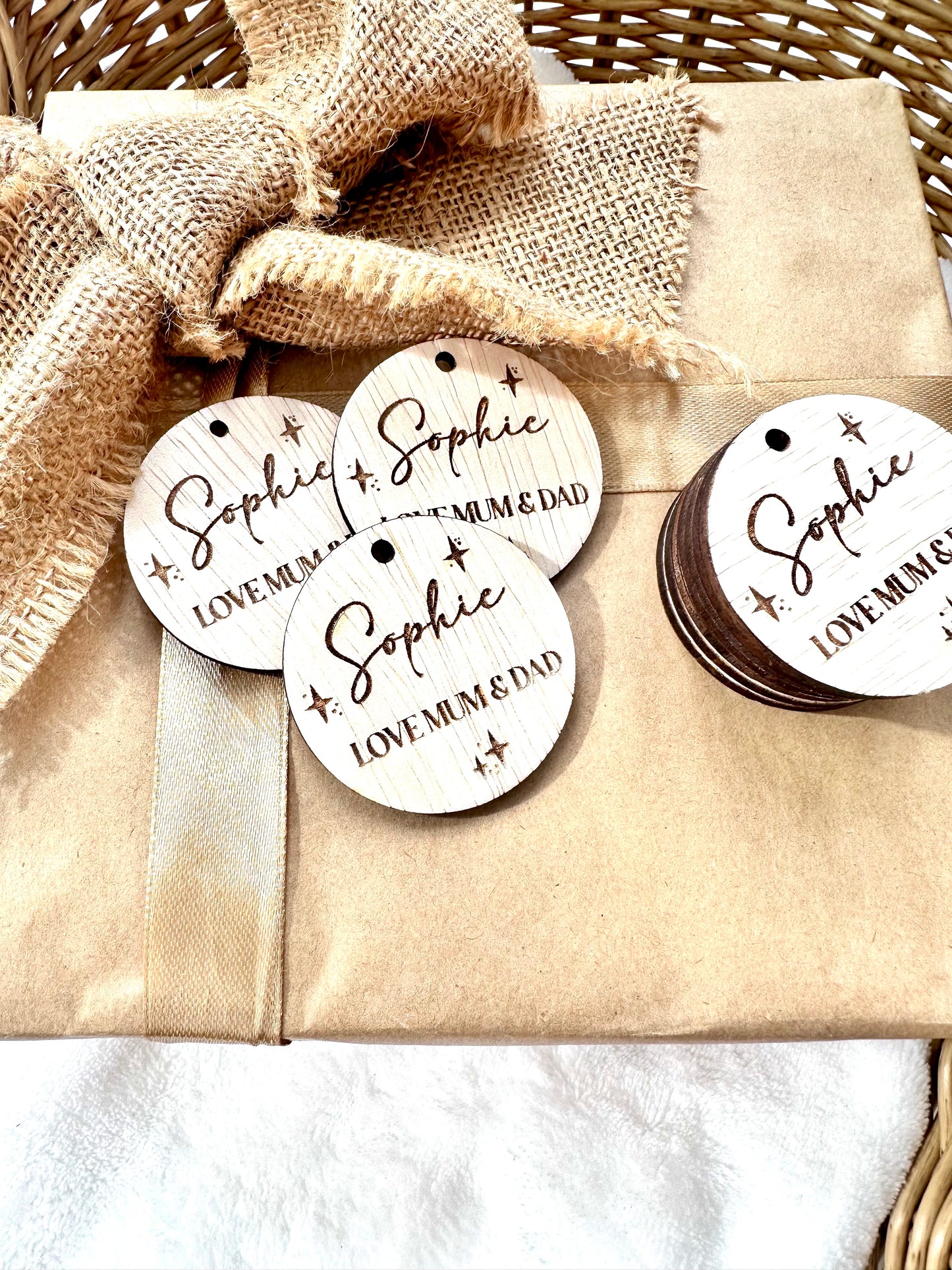 Mini personalised gift tags set of 10