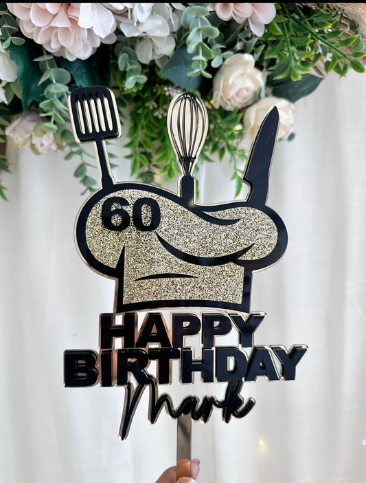 Chef cake topper