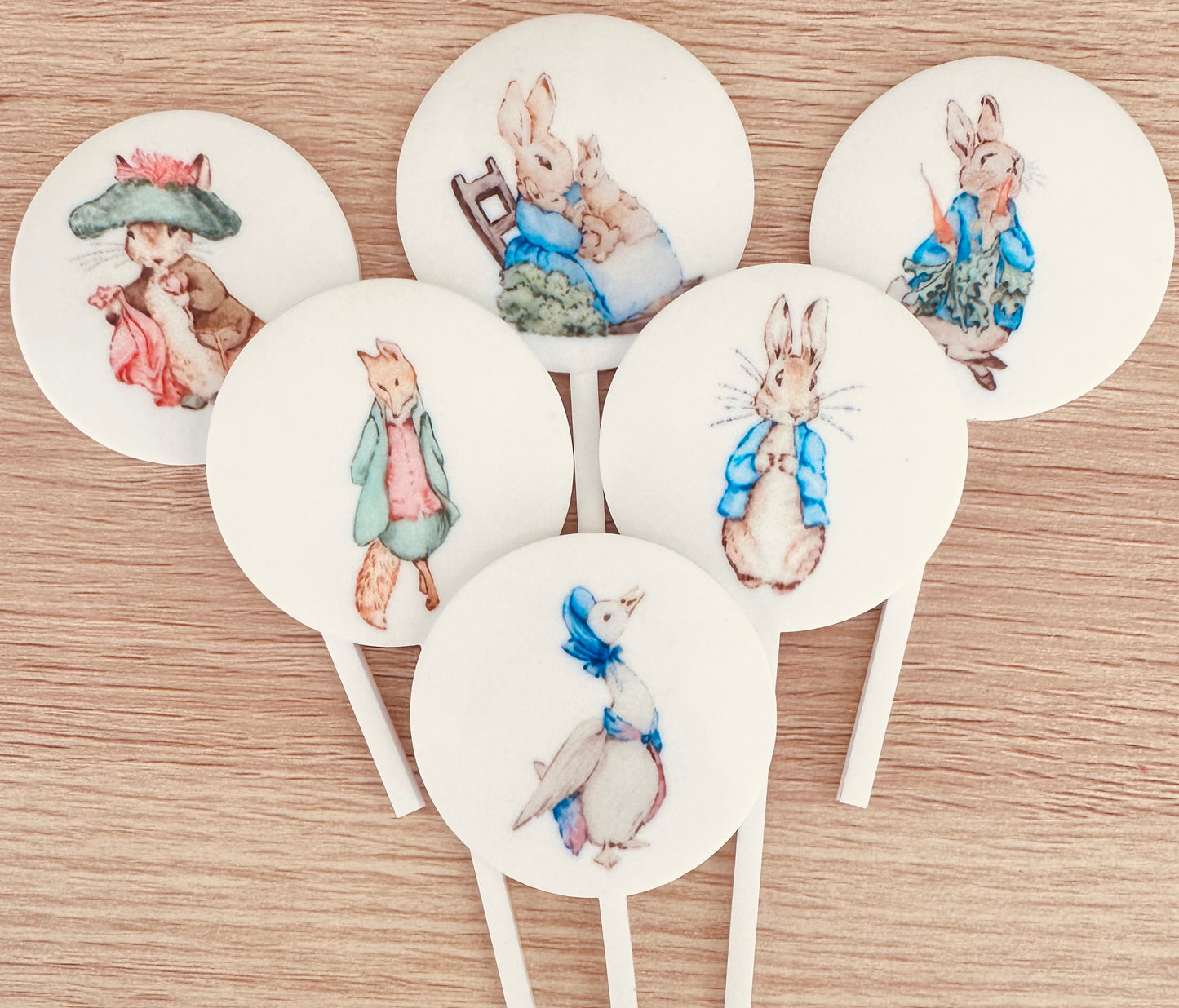 Bunny cupcake toppers