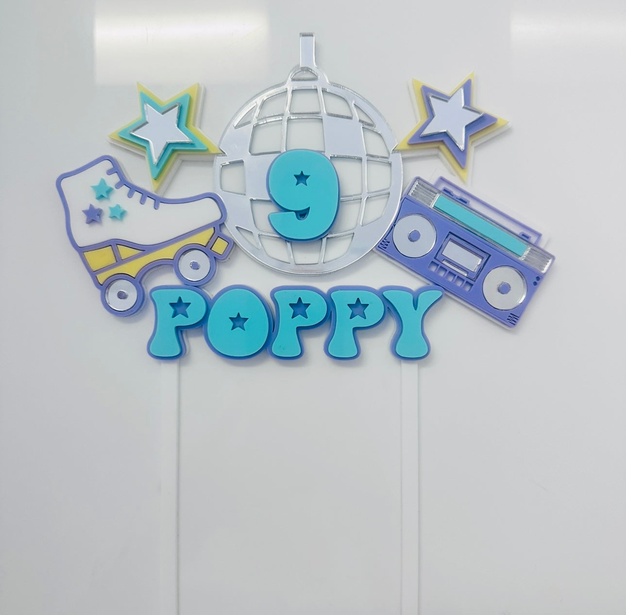 Disco cake topper