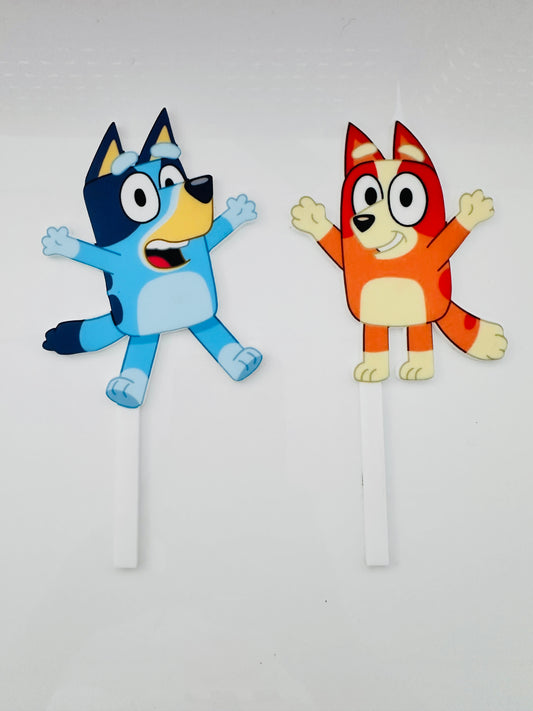 Bluey and bingo cake toppers