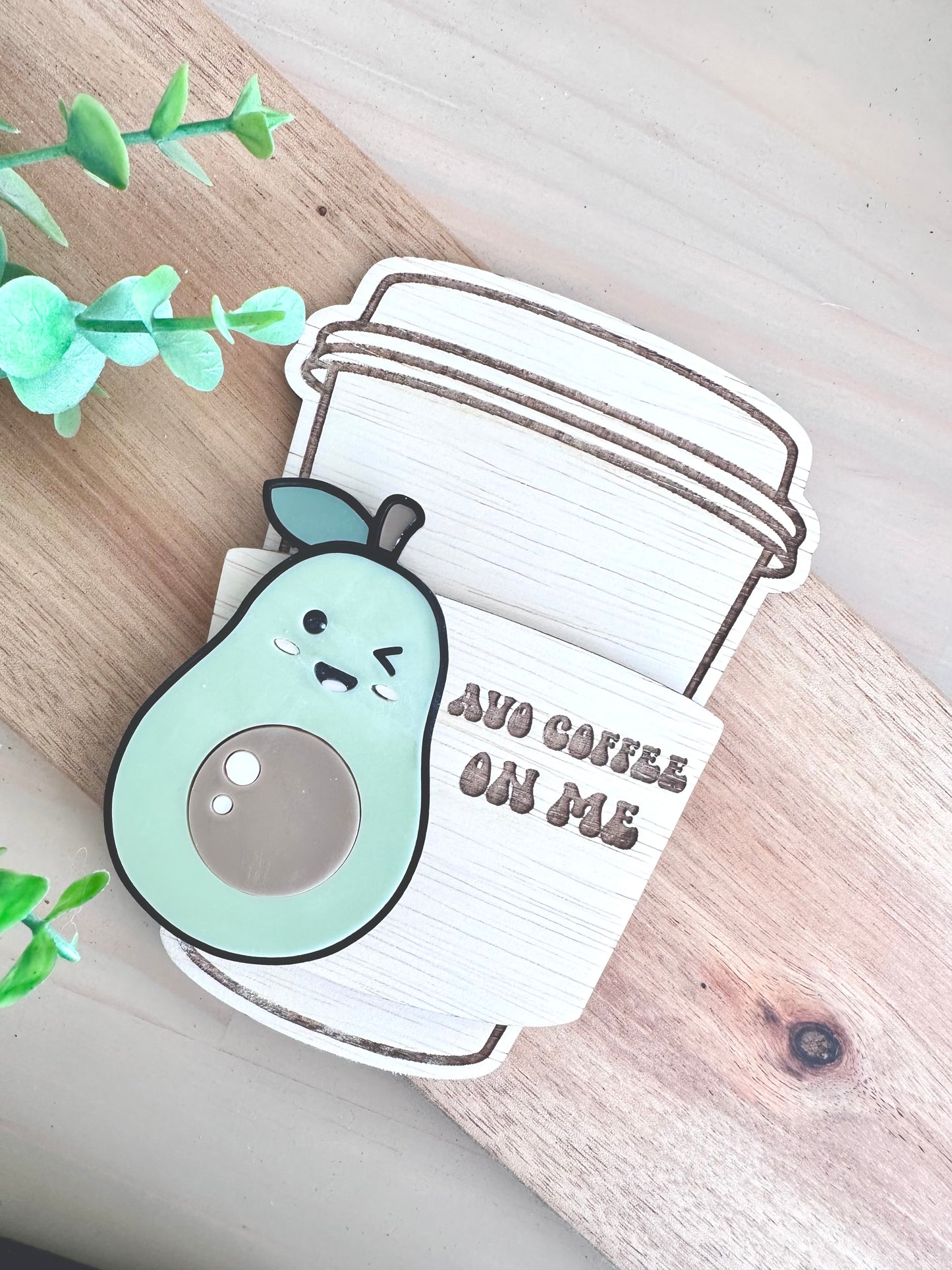 Avocado Coffee card holder