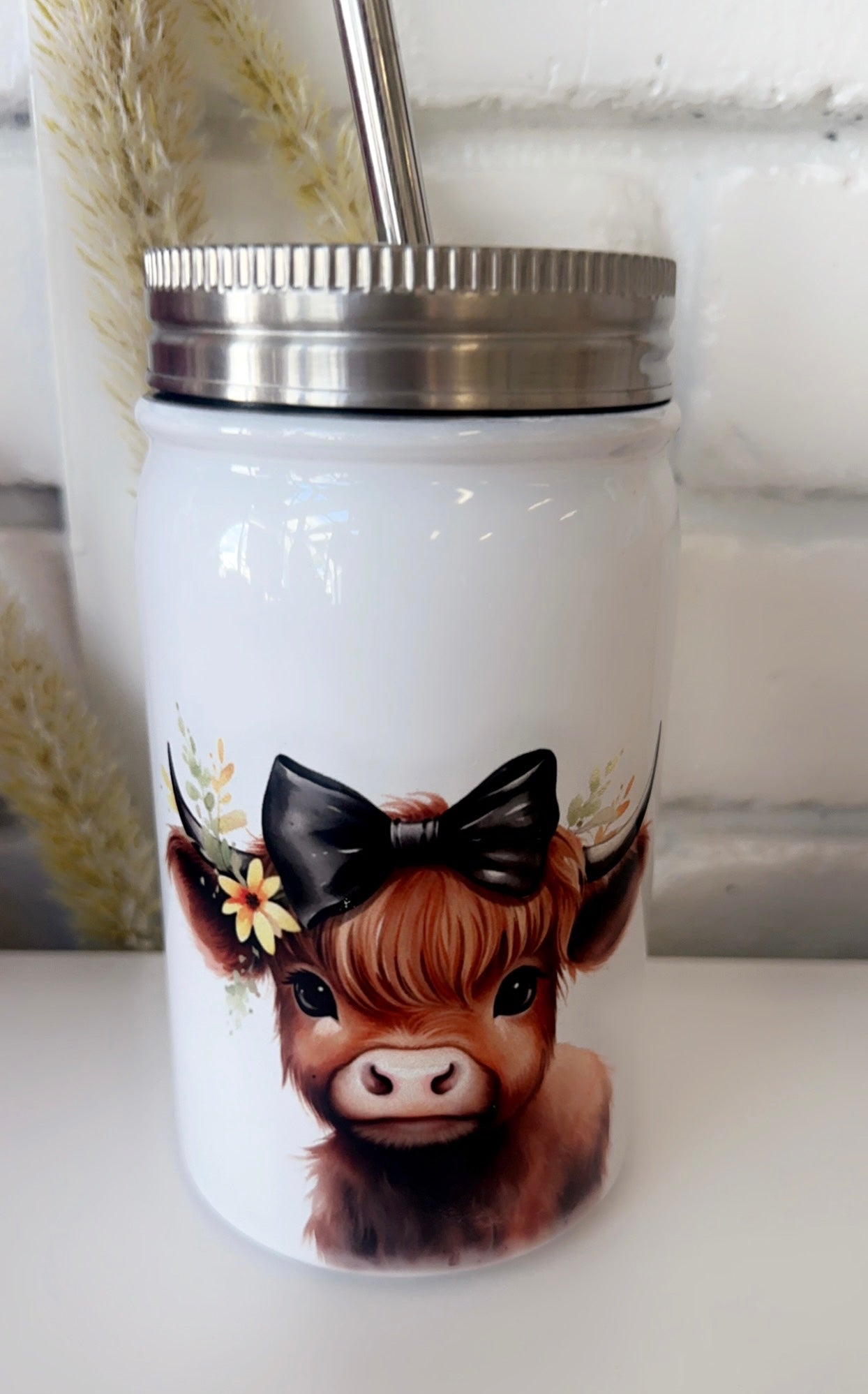 Cow smoothie jar