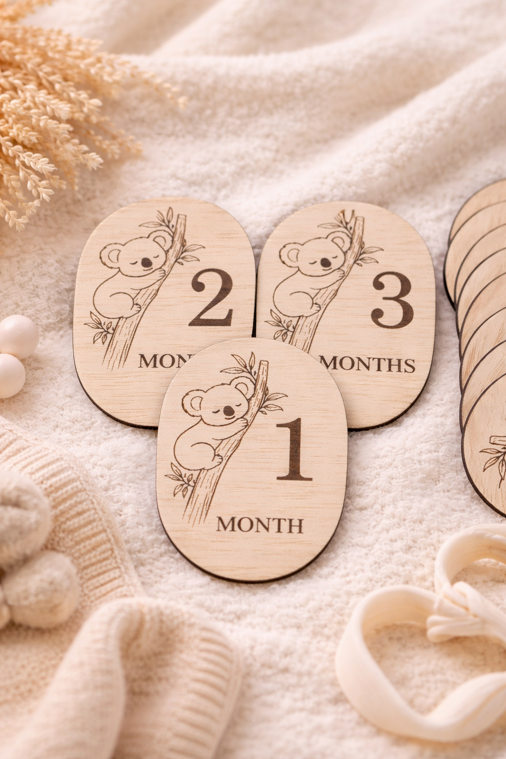 Baby Milestones  Wooden Set