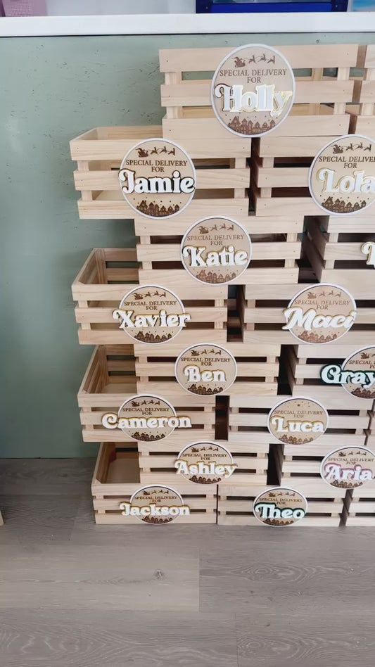 Personalised wooden crate